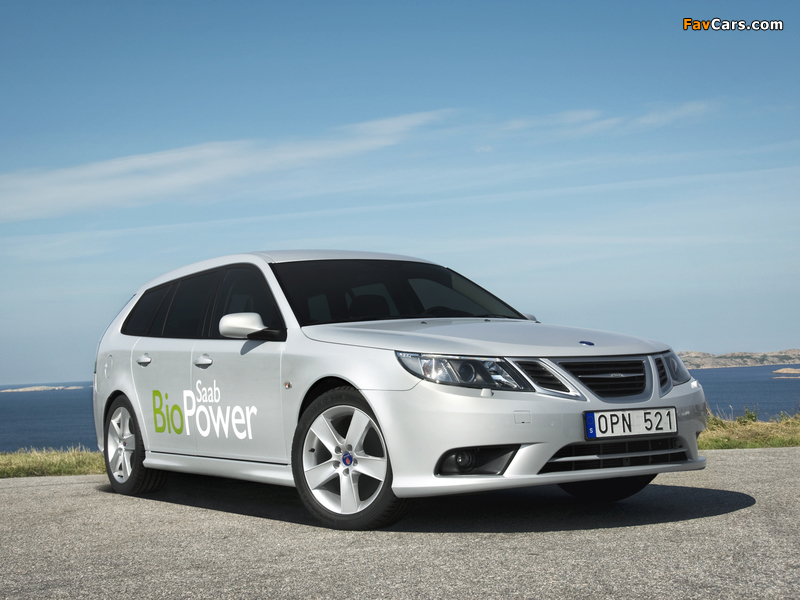 Saab 9-3 BioPower SportCombi 2008–11 wallpapers (800 x 600)