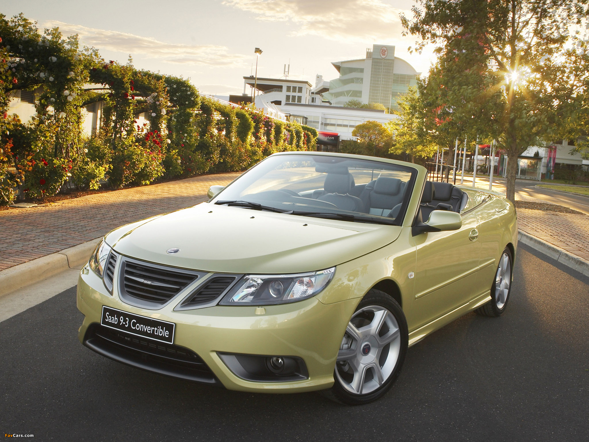 Saab 9-3 Aero Convertible UK-spec 2008–11 wallpapers (2048 x 1536)