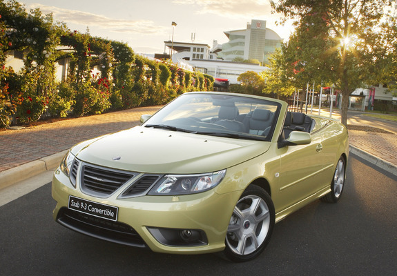 Saab 9-3 Aero Convertible UK-spec 2008–11 wallpapers