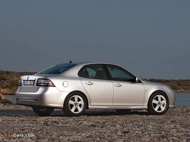 Saab 9-3 TTiD4 Sport Sedan 2010–11 wallpapers (640 x 480)