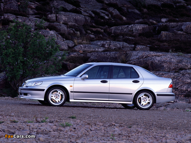 Saab 9-5 Sedan Aero 1999–2001 wallpapers (640 x 480)