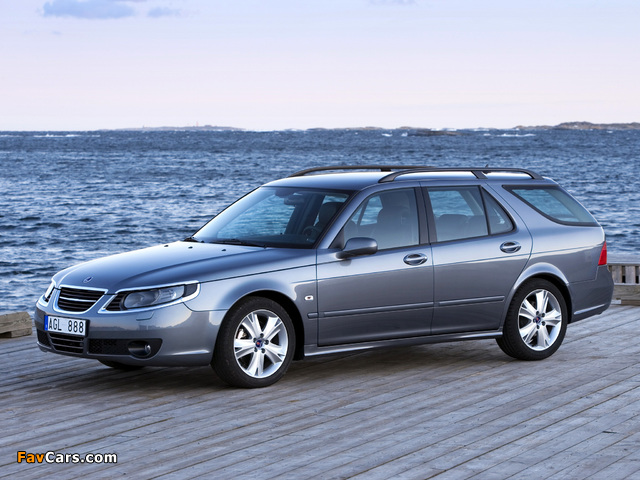 Saab 9-5 Aero SportCombi 2005–10 images (640 x 480)