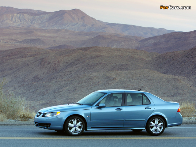 Saab 9-5 Aero Sedan US-spec 2005–09 wallpapers (640 x 480)