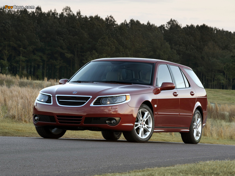 Saab 9-5 SportCombi US-spec 2005–10 wallpapers (800 x 600)