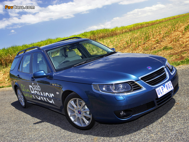 Saab 9-5 BioPower SportCombi 2008–10 photos (640 x 480)