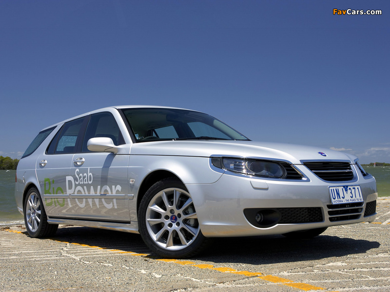 Saab 9-5 BioPower SportCombi 2008–10 wallpapers (800 x 600)