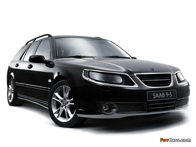 Saab 9-5 SportCombi Aero 2005–10 wallpapers (640 x 480)