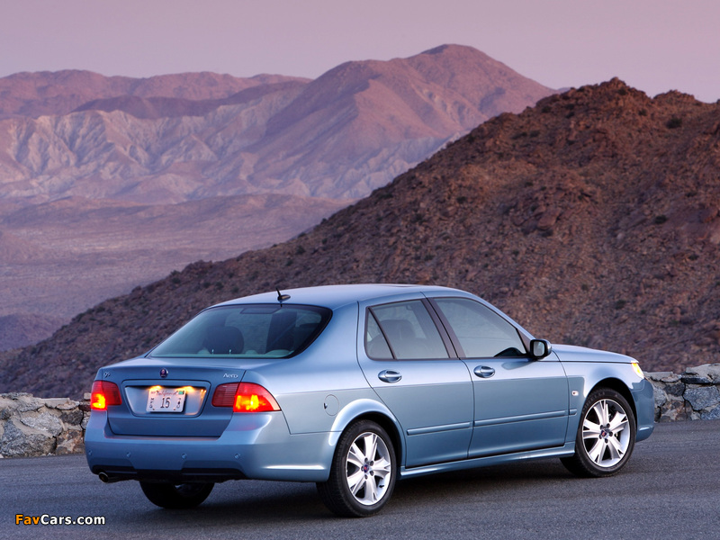 Saab 9-5 Aero Sedan US-spec 2005–09 wallpapers (800 x 600)