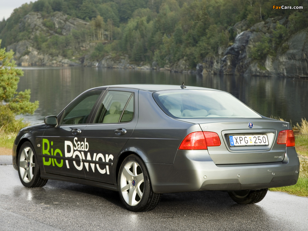 Saab 9-5 BioPower Sedan 2008–09 wallpapers (1024 x 768)