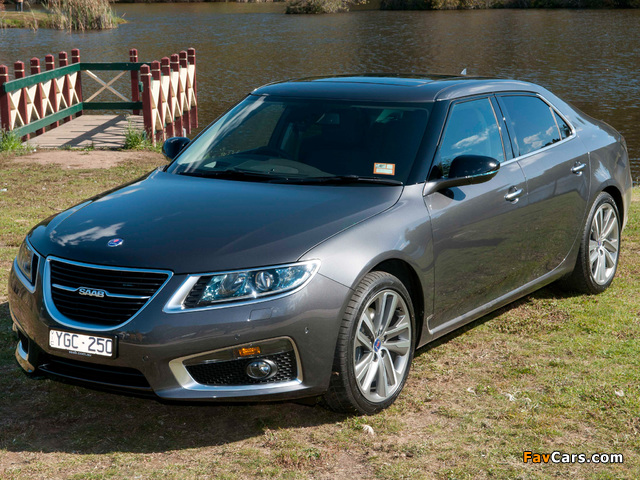 Saab 9-5 Aero Sedan AU-spec 2010–11 wallpapers (640 x 480)