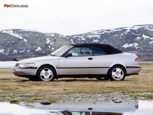 Saab 900 SE Turbo Convertible 1993–98 wallpapers (640 x 480)