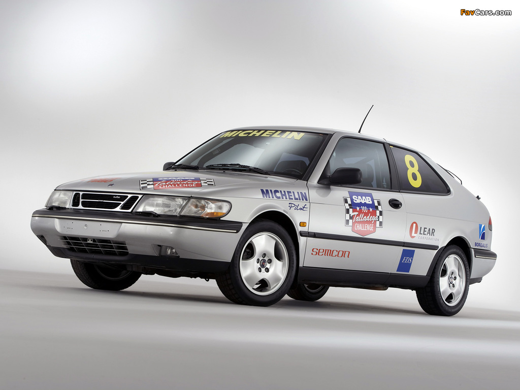 Saab 900 SE Turbo Coupe Talladega Challenge 1997 wallpapers (1024 x 768)