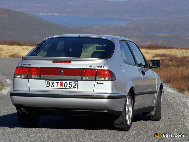 Saab 900 SE Talladega Coupe 1997–98 wallpapers (640 x 480)