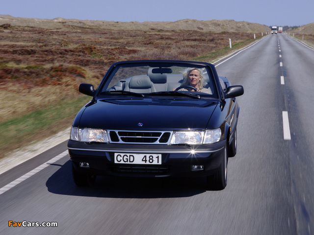 Saab 900 S Convertible 1993–98 wallpapers (640 x 480)