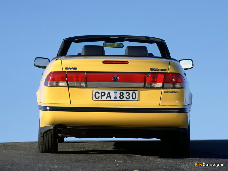Saab 900 SE Turbo Convertible 1993–98 wallpapers (800 x 600)
