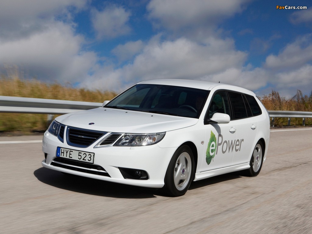 Saab 9-3 ePower Concept 2010 wallpapers (1024 x 768)