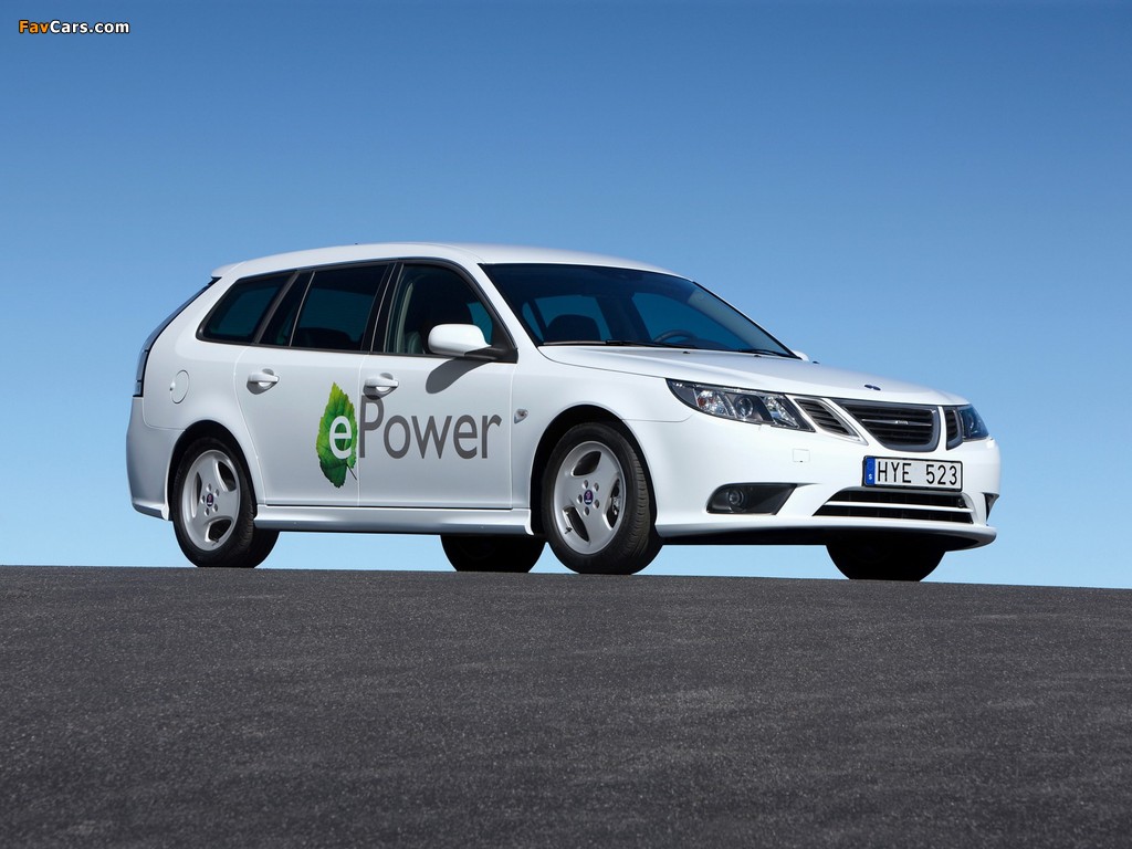 Saab 9-3 ePower Concept 2010 wallpapers (1024 x 768)
