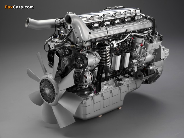 Engines  Scania 420/470 hp 12-litre Euro 4 turbocompound wallpapers (640 x 480)