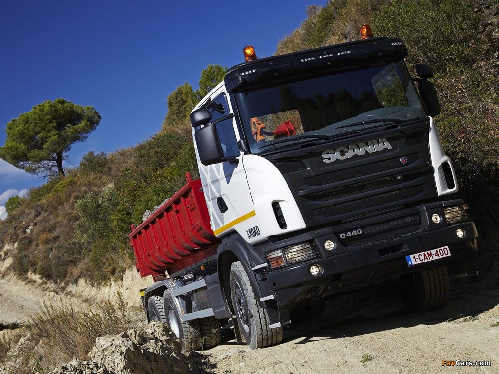 Scania G440 6x6 Tipper Off-Road Package 2011 wallpapers (1024 x 768)