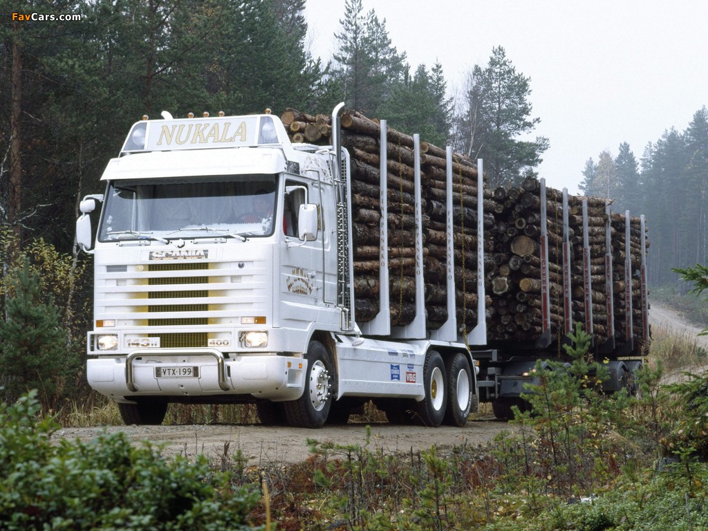 Scania R143H 6x4 Timber Truck 1988–95 pictures (1024 x 768)
