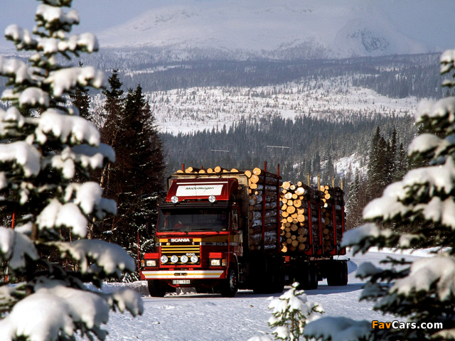 Scania T143H 500 6x4 Timber Truck 1991–96 images (640 x 480)