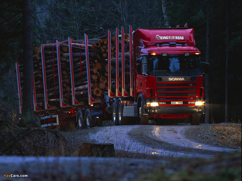 Photos of Scania R164GB 580 6x4 Timber Truck 1995–2004 (1024 x 768)
