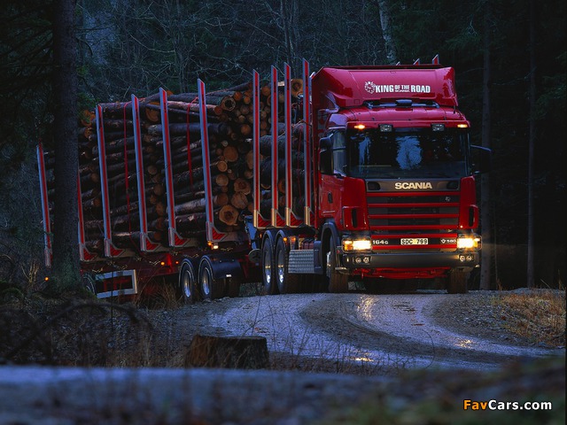 Photos of Scania R164GB 580 6x4 Timber Truck 1995–2004 (640 x 480)