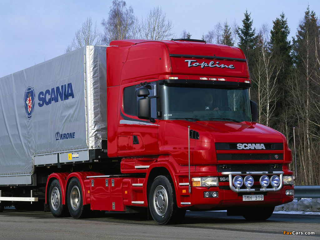 Pictures of Scania T164L 580 6x2 Topline 1995–2004 (1024 x 768)