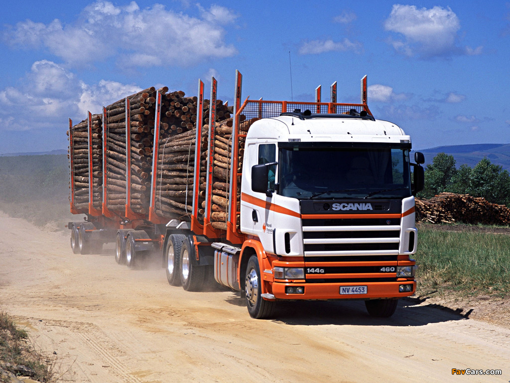 Pictures of Scania R144G 460 6x4 Timber Truck ZA-spec 1995–2004 (1024 x 768)