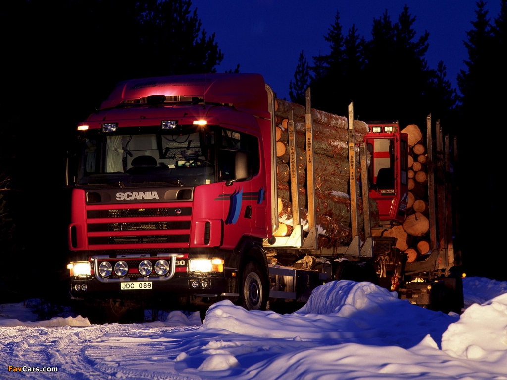 Scania R144G 530 6x4 Timber Truck 1995–2004 images (1024 x 768)