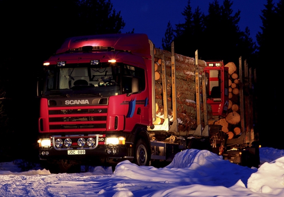 Scania R144G 530 6x4 Timber Truck 1995–2004 images