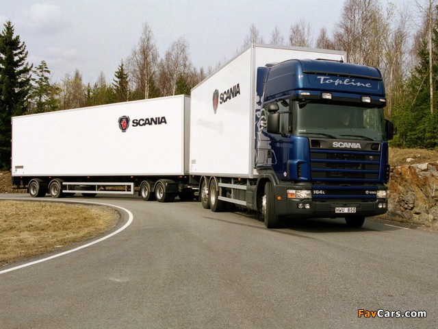 Scania R164LB 580 6x2 Topline 1995–2004 pictures (640 x 480)