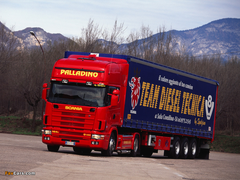 Scania R164L 480 4x2 Topline 1995–2004 wallpapers (800 x 600)