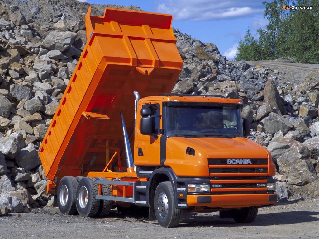 Scania T114G 340 6x4 Tipper 1995–2004 wallpapers (1024 x 768)