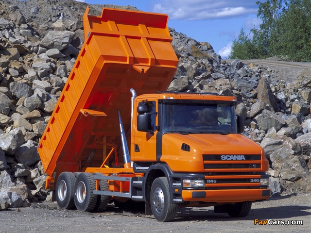 Scania T114G 340 6x4 Tipper 1995–2004 wallpapers (640 x 480)