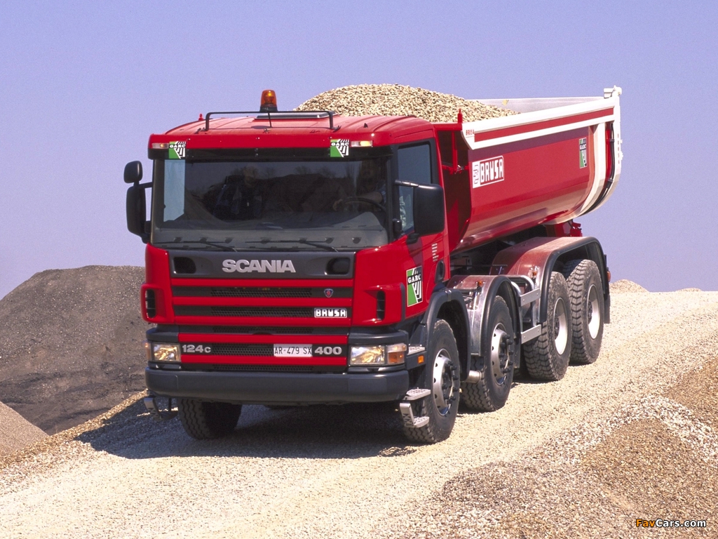 Scania P124C 400 8x4 Tipper 1995–2004 wallpapers (1024 x 768)