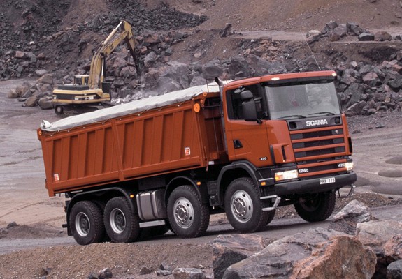 Scania R124CB 470 8x4 Tipper 1995–2004 wallpapers