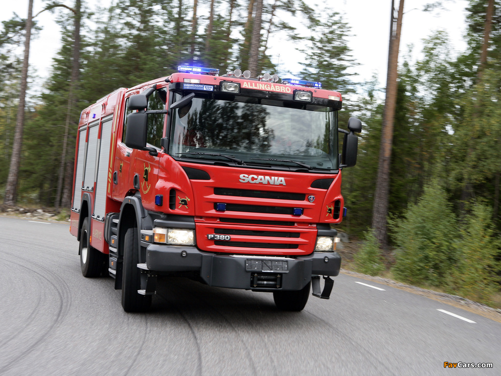 Photos of Scania P380 4x4 Crew Cab Fire Engine 2005–10 (1024 x 768)