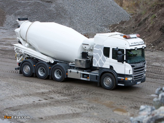 Photos of Scania P400 8x4 Highline Mixer 2011 (640 x 480)