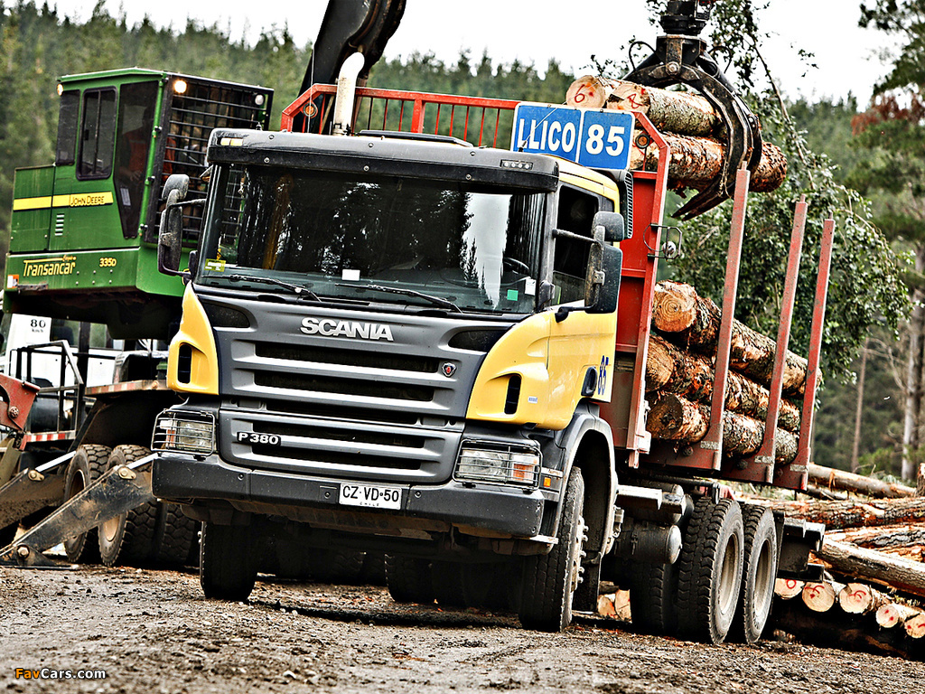 Scania P380 6x4 Timber Truck 2004–10 photos (1024 x 768)