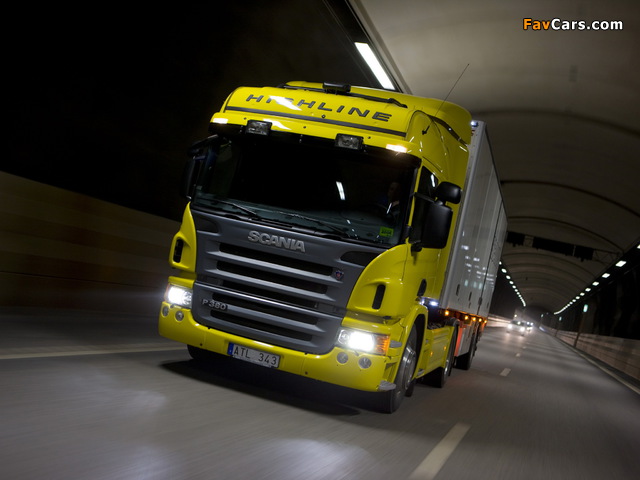 Scania P380 4x2 2004–10 wallpapers (640 x 480)