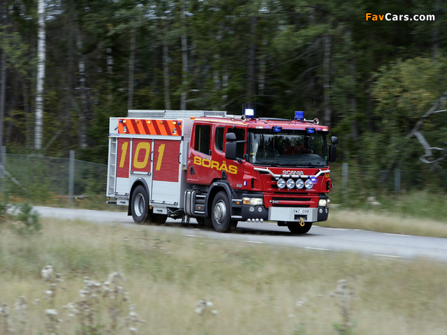 Scania P340 4x2 Crew Cab Fire Engine 2005–10 pictures (640 x 480)