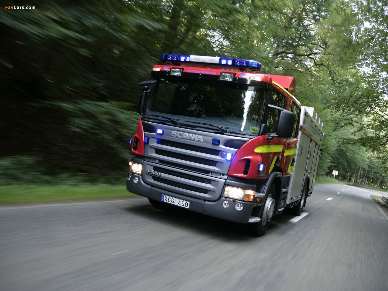 Scania P340 4x2 Crew Cab Fire Engine 2005–10 wallpapers (1280 x 960)