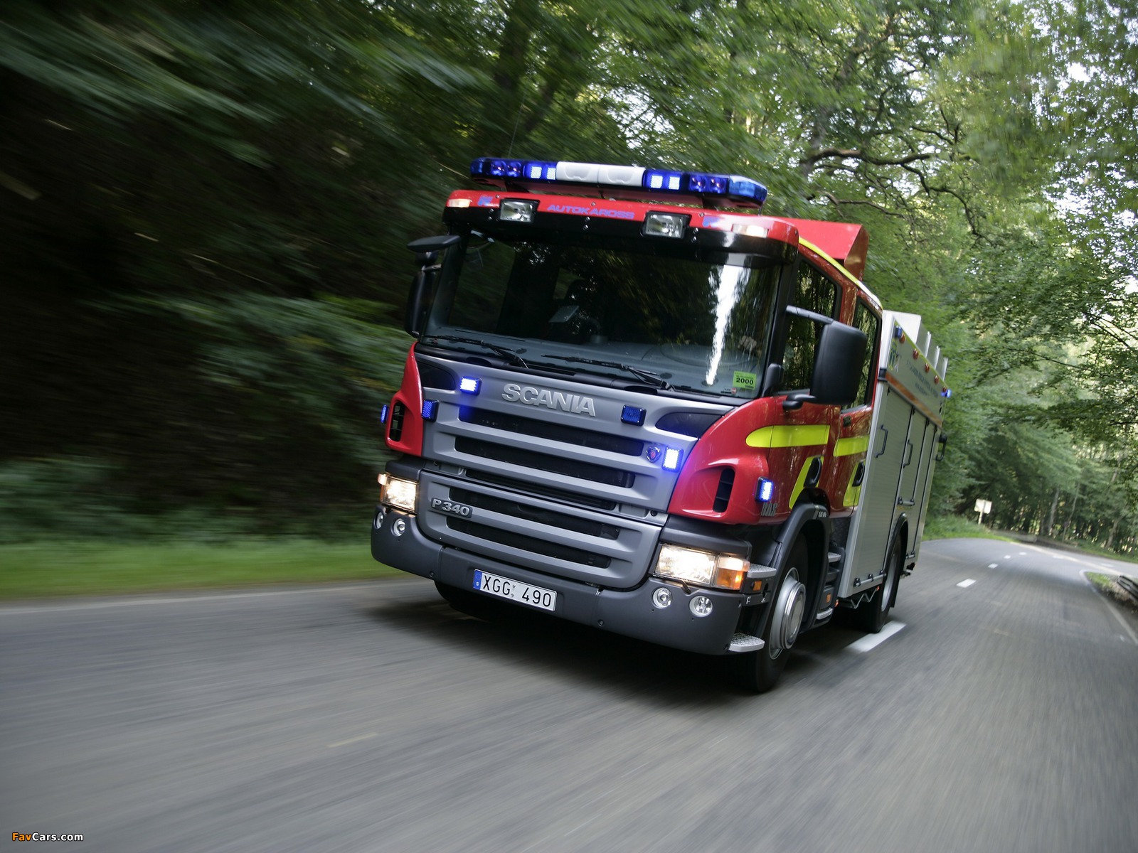Scania P340 4x2 Crew Cab Fire Engine 2005–10 wallpapers (1600 x 1200)