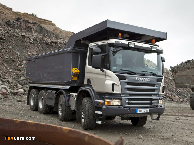 Scania P420 8x4 Tipper 2010–11 wallpapers (640 x 480)