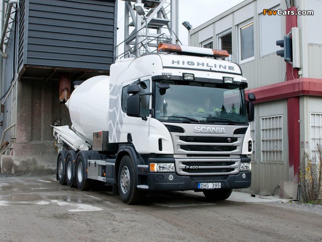 Scania P400 8x4 Highline Mixer 2011 pictures (640 x 480)