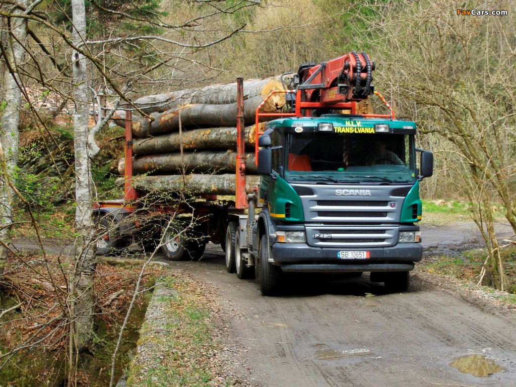 Scania P420 6x6 Timber Truck 2004–10 wallpapers (1024 x 768)
