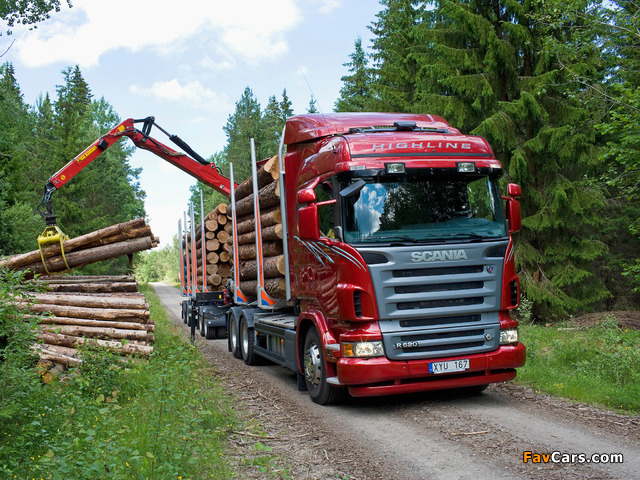 Images of Scania R620 6x4 Highline Timber Truck 2005–09 (640 x 480)