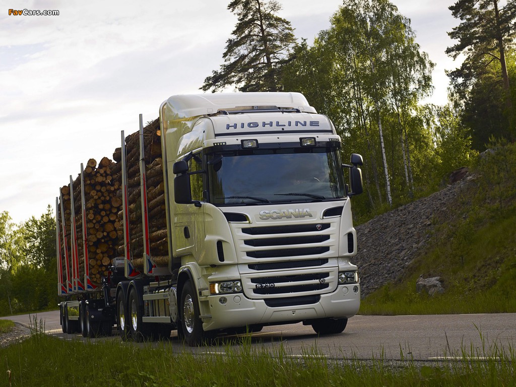 Images of Scania R730 6x4 Highline Timber Truck 2010–13 (1024 x 768)