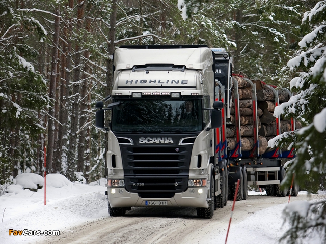 Images of Scania R730 6x4 Highline Timber Truck 2010–13 (640 x 480)